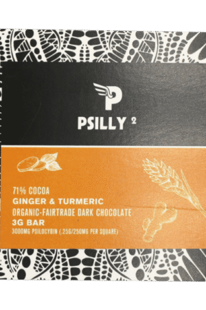 Psilly – Dark Chocolate Bar – Ginger & Turmeric