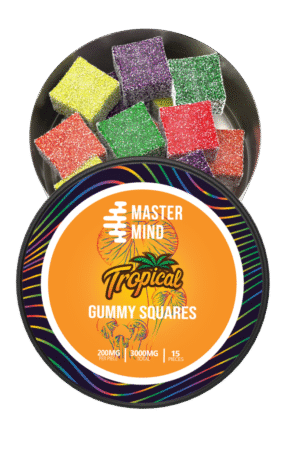 Mastermind – Tropical Gummy Squares 3000mg (200mgx15) | Shroom Edibles